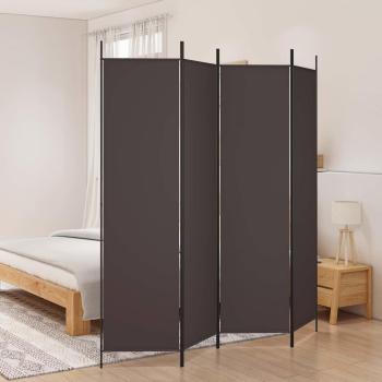 ARDEBO.de - 4-tlg. Paravent Braun 200x200 cm Stoff