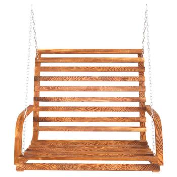 Schaukelbank Bugholz Massiv mit Teak-Finish 126x63x92 cm