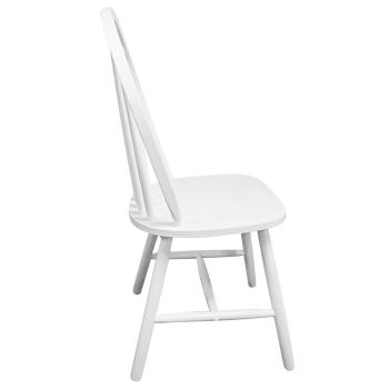Esszimmerst?hle 2 Stk. Wei? Massivholz Gummibaum