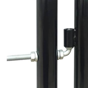 Schwarzes Einzeltor für Zäune 300 x 75 cm