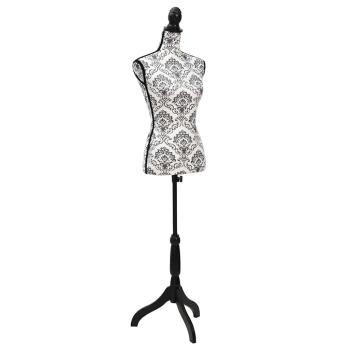 ARDEBO.de - Damenbüste Schneiderpuppe Torso Schwarz Weiß