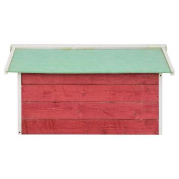 Roboter-Rasenmäher Garage 72x87x50 cm Rot Weiß Tannenholz
