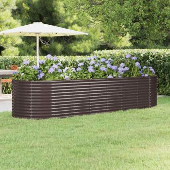 ARDEBO.de - Hochbeet Verzinkter Stahl 322x100x68 cm Braun