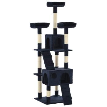 ARDEBO.de - Katzen-Kratzbaum mit Sisal-Säulen 170 cm Blau