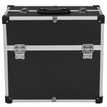 Werkzeugkoffer 38x22,5x34 cm Schwarz Aluminum