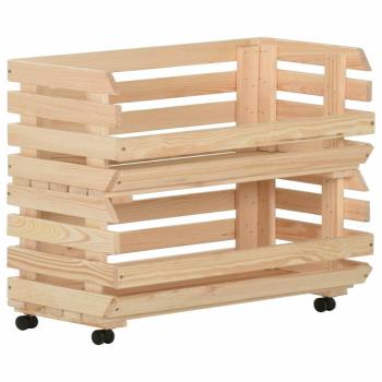 Gem?sewagen 77x30x80 cm Massivholz Kiefer