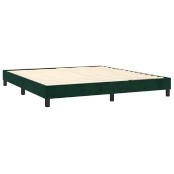 Boxspringbett mit Matratze Dunkelgrün 180x200 cm Samt