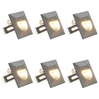ARDEBO.de - Außenwandleuchten 6 Stk. LED 2 W Silbern Quadratisch