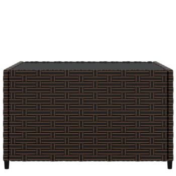 Garten-Couchtisch Quadratisch Braun 50x50x30 cm Poly Rattan