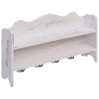 Wandgarderobe Weiß 50 x 10 x 30 cm Holz