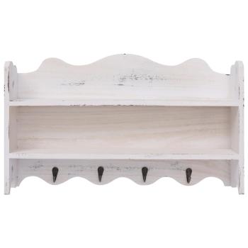 Wandgarderobe Weiß 50 x 10 x 30 cm Holz