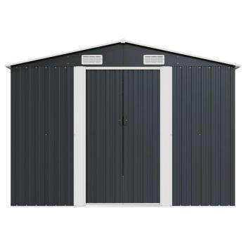 Gerätehaus 257x392x181 cm Metall Anthrazit