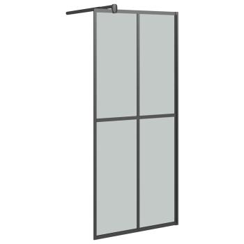Duschwand f?r Walk-in Dusche 90x195 cm Dunkles Sicherheitsglas
