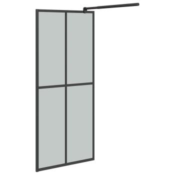 Duschwand f?r Walk-in Dusche 90x195 cm Dunkles Sicherheitsglas