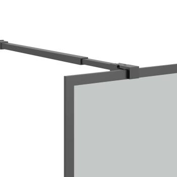 Duschwand f?r Walk-in Dusche 90x195 cm Dunkles Sicherheitsglas