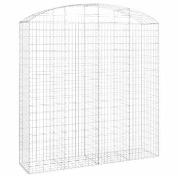 Gabione mit Hochbogen 200x50x200/220 cm Verzinktes Eisen