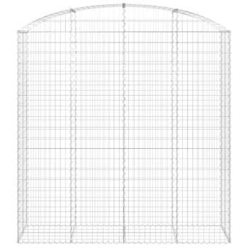 Gabione mit Hochbogen 200x50x200/220 cm Verzinktes Eisen