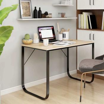 ARDEBO.de - Computertisch Schwarz und Eiche-Optik 110x60x73cm Holzwerkstoff