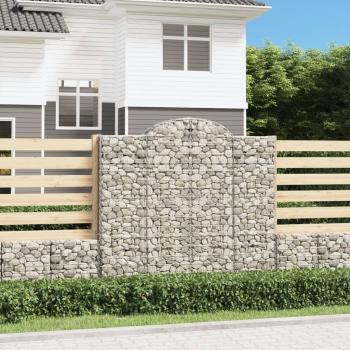ARDEBO.de - Gabione mit Hochbogen 200x30x180/200 cm Verzinktes Eisen
