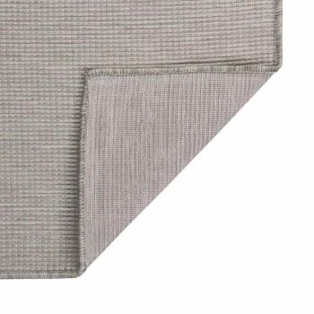 Outdoor-Teppich Flachgewebe 100x200 cm Hellgrau