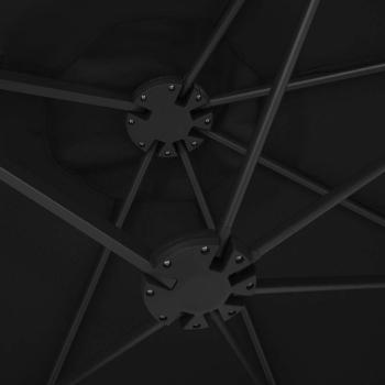 Sonnenschirm mit Aluminium-Mast 460x270 cm Schwarz