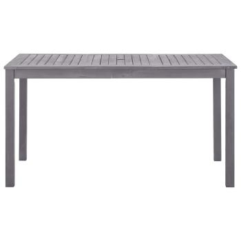 Gartentisch Grau 140x80x74 cm Massivholz Akazie