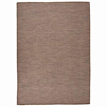 ARDEBO.de - Outdoor-Teppich Flachgewebe 140x200 cm Braun