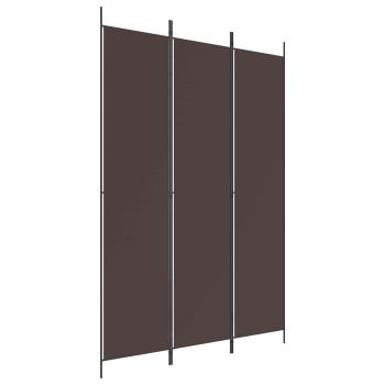 3-tlg. Paravent Braun 150x220 cm Stoff