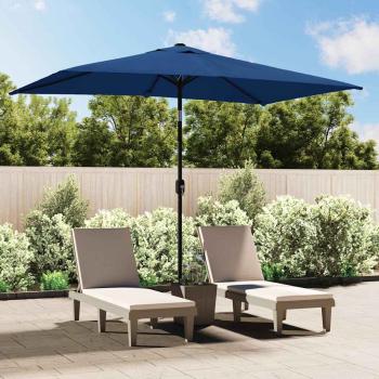 ARDEBO.de - Sonnenschirm mit Metall-Mast 300x200 cm Azurblau