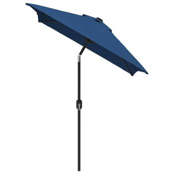 Sonnenschirm mit Metall-Mast 300x200 cm Azurblau