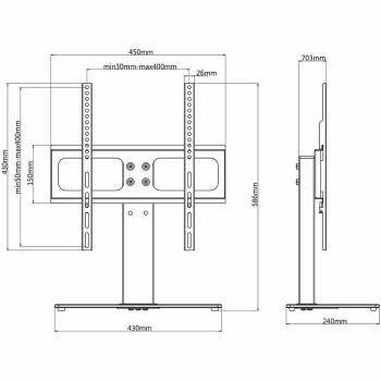 TV-St?nder f?r 26-42 Zoll Bildschirme Max VESA 400x400 mm 30kg