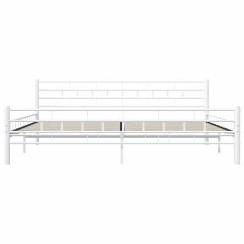 Bettgestell Weiß Metall 200×200 cm