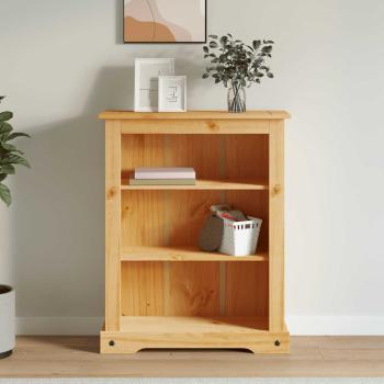 ARDEBO.de - Bücherschrank 3 Fächer Mexiko-Stil Kiefernholz 80x29x100 cm