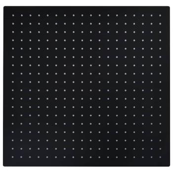Regenbrause Edelstahl 50x50 cm Quadrat Schwarz