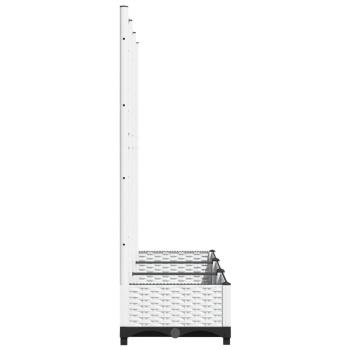 Garten-Pflanzgefäß mit Spalier Weiß 120 x 40 x 121,5 cm PP
