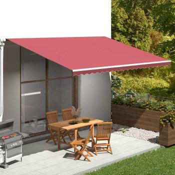 ARDEBO.de - Ersatzstoff für Markise Burgunderrot 500x350 cm Polyester