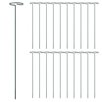 Pflanzenstützen 20 Stk. Dunkelgrün 40 cm Stahl