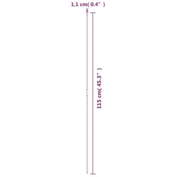Pflanzenstützen 30 Stk. Grün 115 cm Stahl