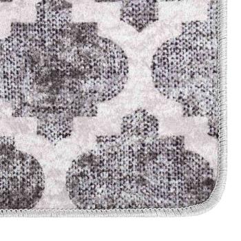 Teppich Waschbar 160x230 cm Grau und Weiß