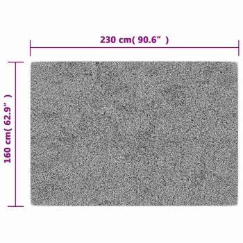 Teppich Waschbar 160x230 cm Grau und Weiß