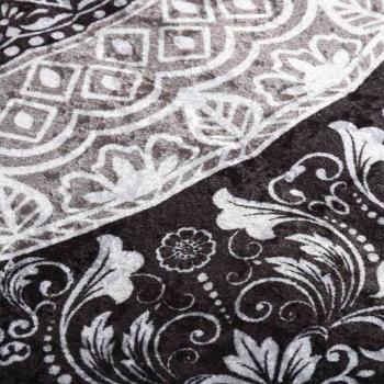Teppich Waschbar 160x230 cm Schwarz und Grau