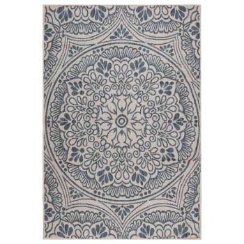 ARDEBO.de - Outdoor-Teppich Flachgewebe 200x280 cm Blaues Muster
