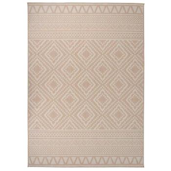 ARDEBO.de - Outdoor-Teppich Flachgewebe 120x170 cm Braun Gestreift