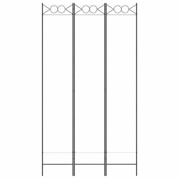 3-tlg. Paravent Weiß 120x220 cm Stoff