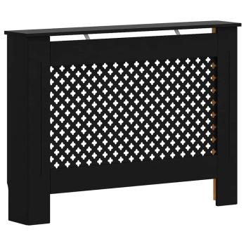 Heizkörperverkleidung Schwarz 112x19x81,5 cm MDF