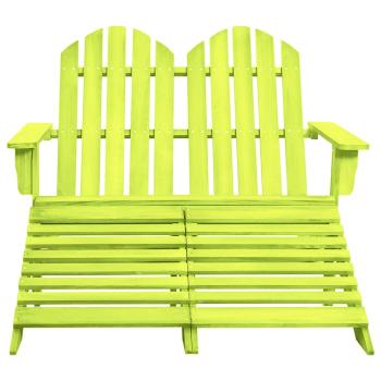 Adirondack-Gartenbank 2-Sitzer mit Fu?teil Tannenholz Gr?n