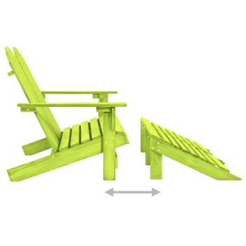 Adirondack-Gartenbank 2-Sitzer mit Fu?teil Tannenholz Gr?n