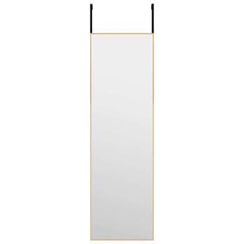 Türspiegel Golden 30x100 cm Glas und Aluminium