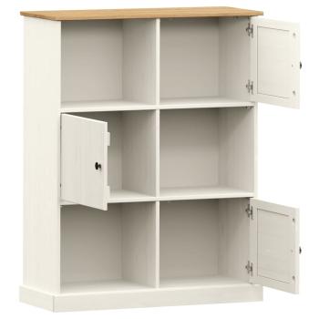 B?cherregal VIGO Wei? 90x35x114,5 cm Massivholz Kiefer