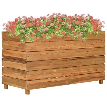 ARDEBO.de - Hochbeet 100x40x55 cm Teak Altholz und Stahl